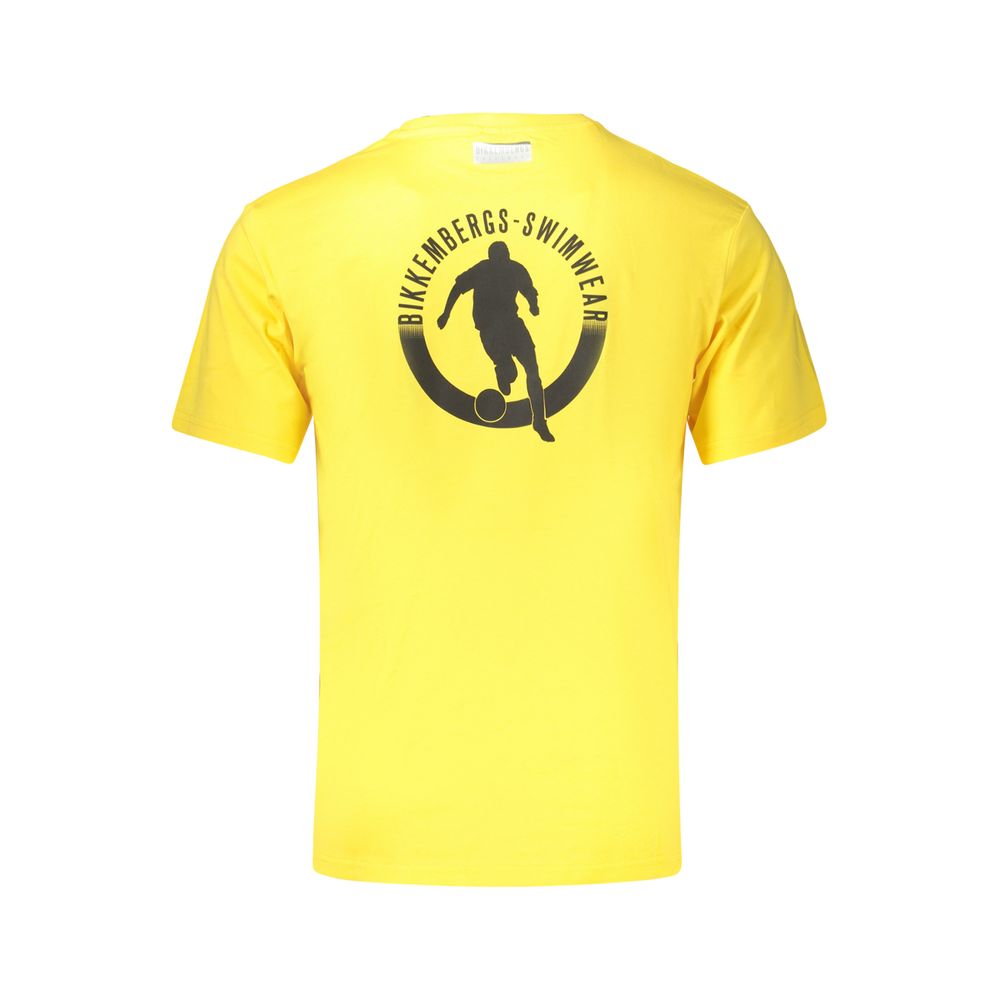 Gelbes Baumwoll-T-Shirt für Herren