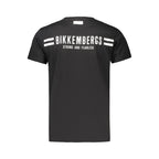 Schwarzes Herren-T-Shirt aus Baumwolle