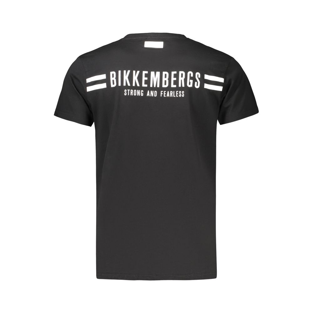 Schwarzes Herren-T-Shirt aus Baumwolle
