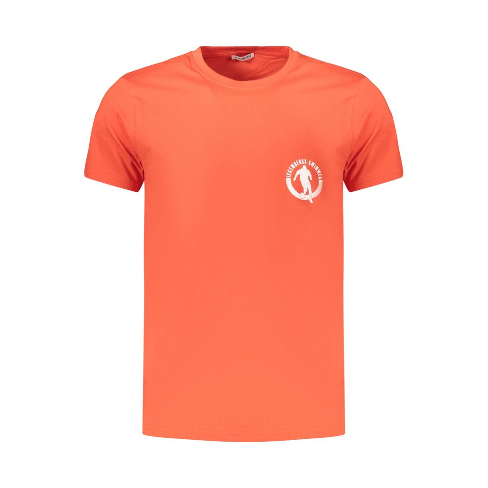 Orangefarbenes Baumwoll-Herren-T-Shirt