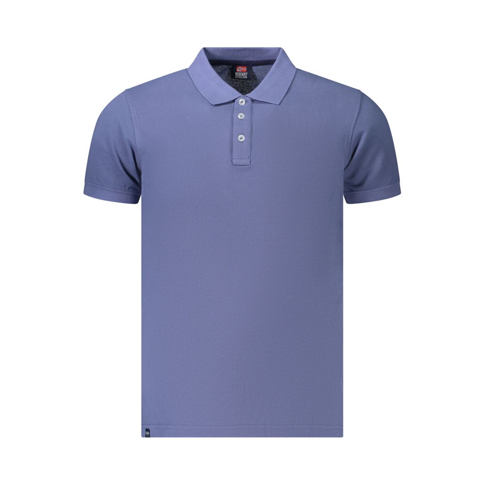 Blaues Herren-Polohemd aus Baumwolle