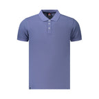 Blaues Herren-Polohemd aus Baumwolle