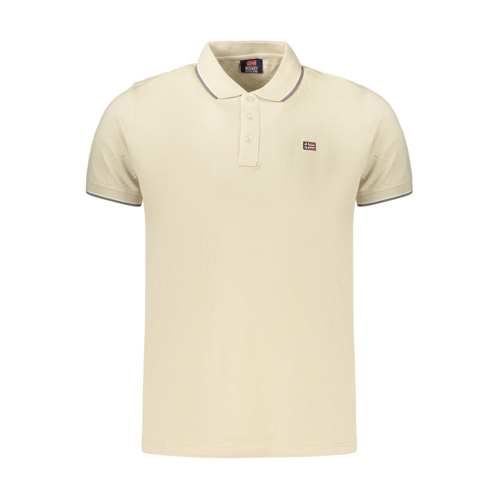 Beiges Poloshirt für Herren aus Baumwolle