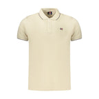 Beiges Poloshirt für Herren aus Baumwolle