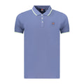 Blue Cotton Men's Polo Shirt