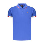 Blue Cotton Men's Polo Shirt