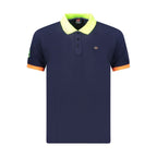 Blue Cotton Men's Polo Shirt