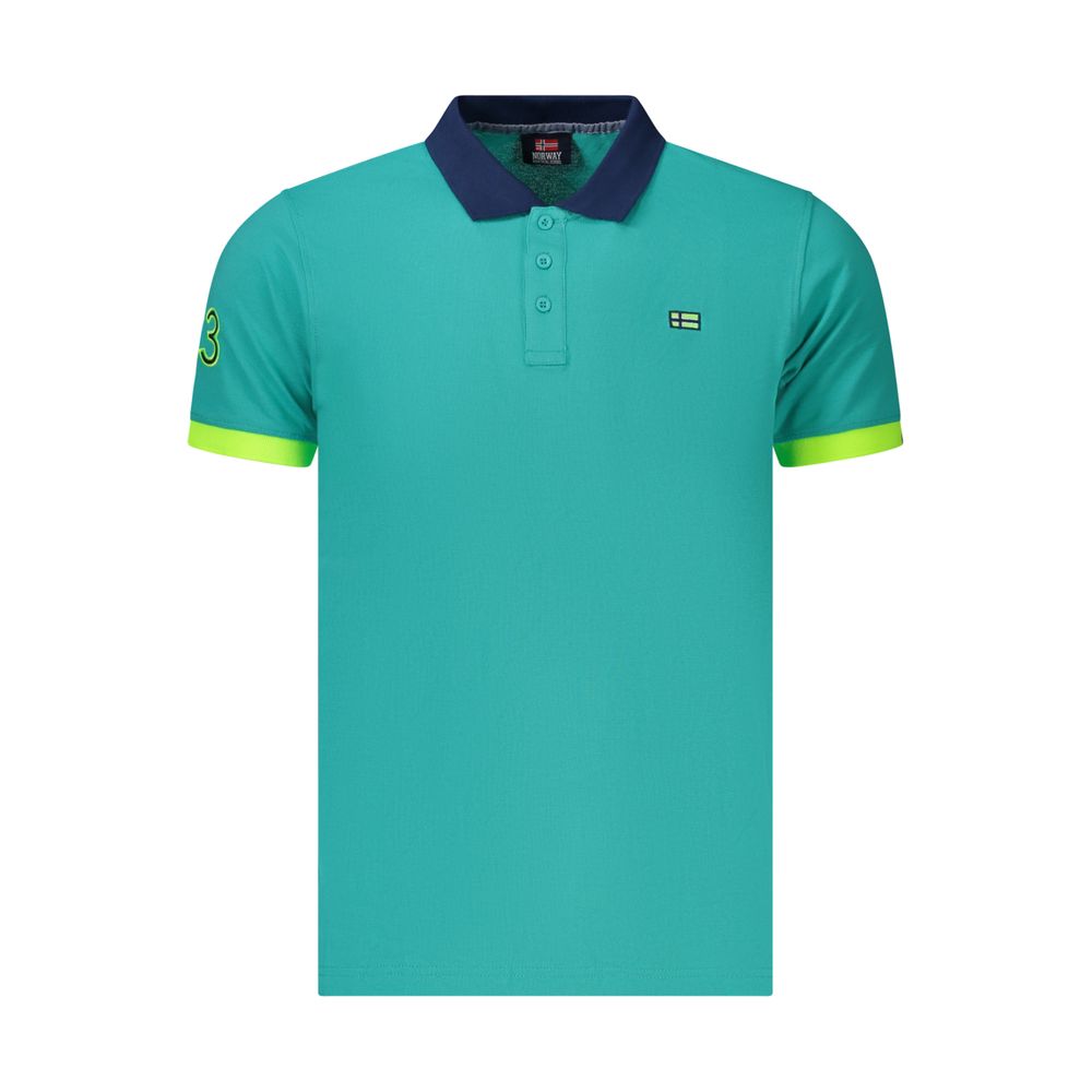 Herren-Polohemd Azzurro Cotton