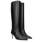 Black Leather Ankle Boots