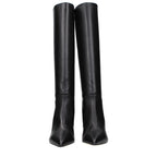 Black Leather Ankle Boots
