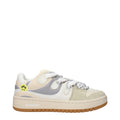 Beige Leather Low Top Sneakers