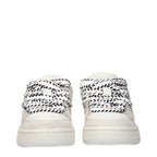 White Leather Low Top Sneakers