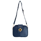 Blue PU Women Crossbody Bag