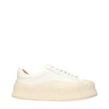 White Leather Platform Sneakers