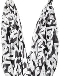 Black White Logo Sleeveless Floor Length Maxi Dress