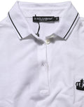 White Crown Cotton Short Sleeves Polo Top