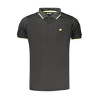 Polohemd für Herren aus schwarzem Polyester