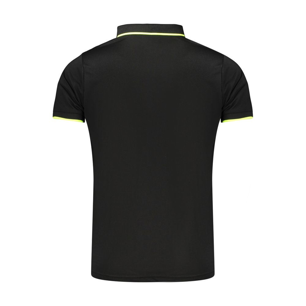 Polohemd für Herren aus schwarzem Polyester