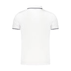 White Polyester Men's Polo Shirt