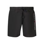 Black Polyester Men's Swimwear