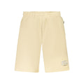 Beige Cotton Mens Short