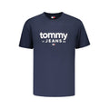 Blaues Baumwoll-Herren-T-Shirt
