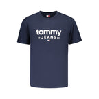 Blaues Baumwoll-Herren-T-Shirt