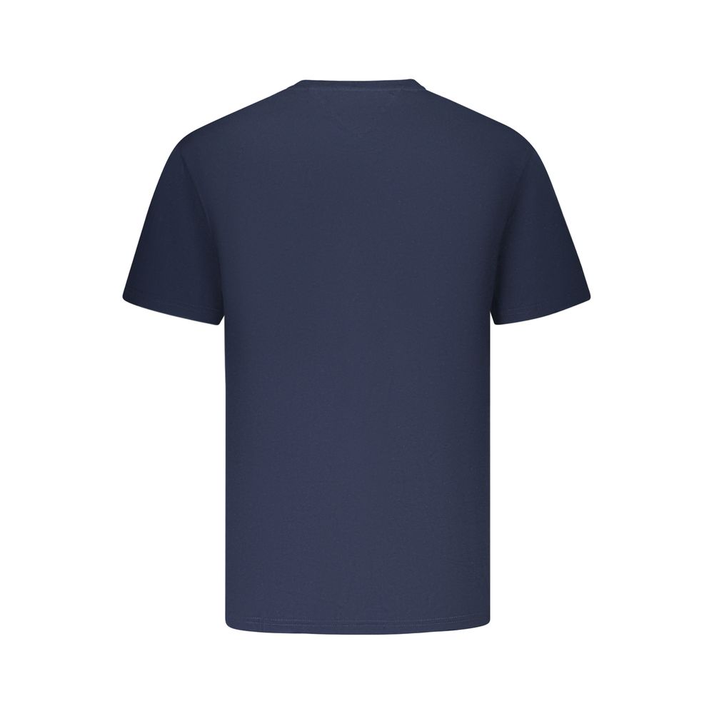 Blaues Baumwoll-Herren-T-Shirt