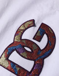 White Cotton DG Logo Patch Crew Neck T-shirt