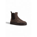 Gray Suede Leather Chelsea Boots