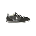 Black Polyurethane Men's Sneaker
