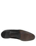 Black Brocade Men Slip On Dress Loafers Shoes