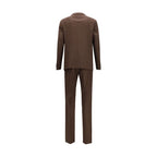 Brown Wool Oves Aries Two-Piece Suit