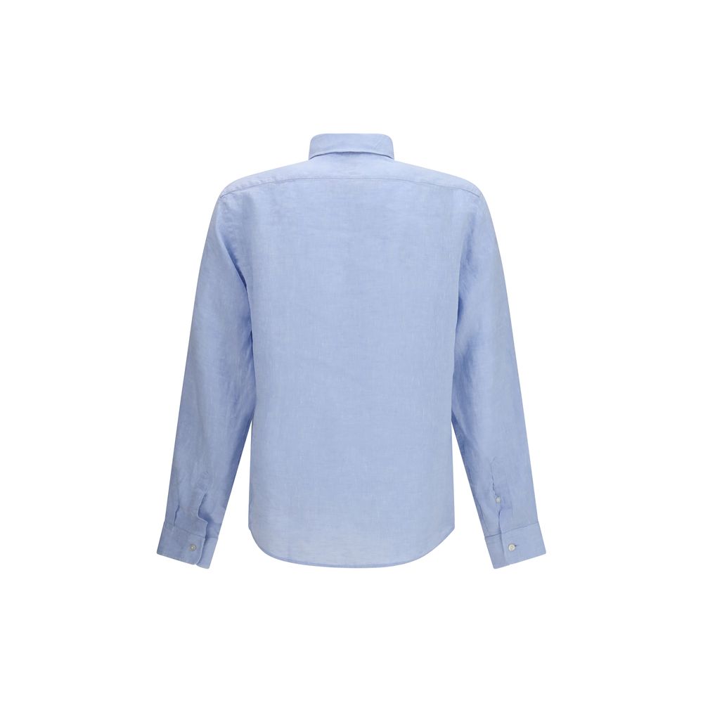 Blue Linen Dress Shirt