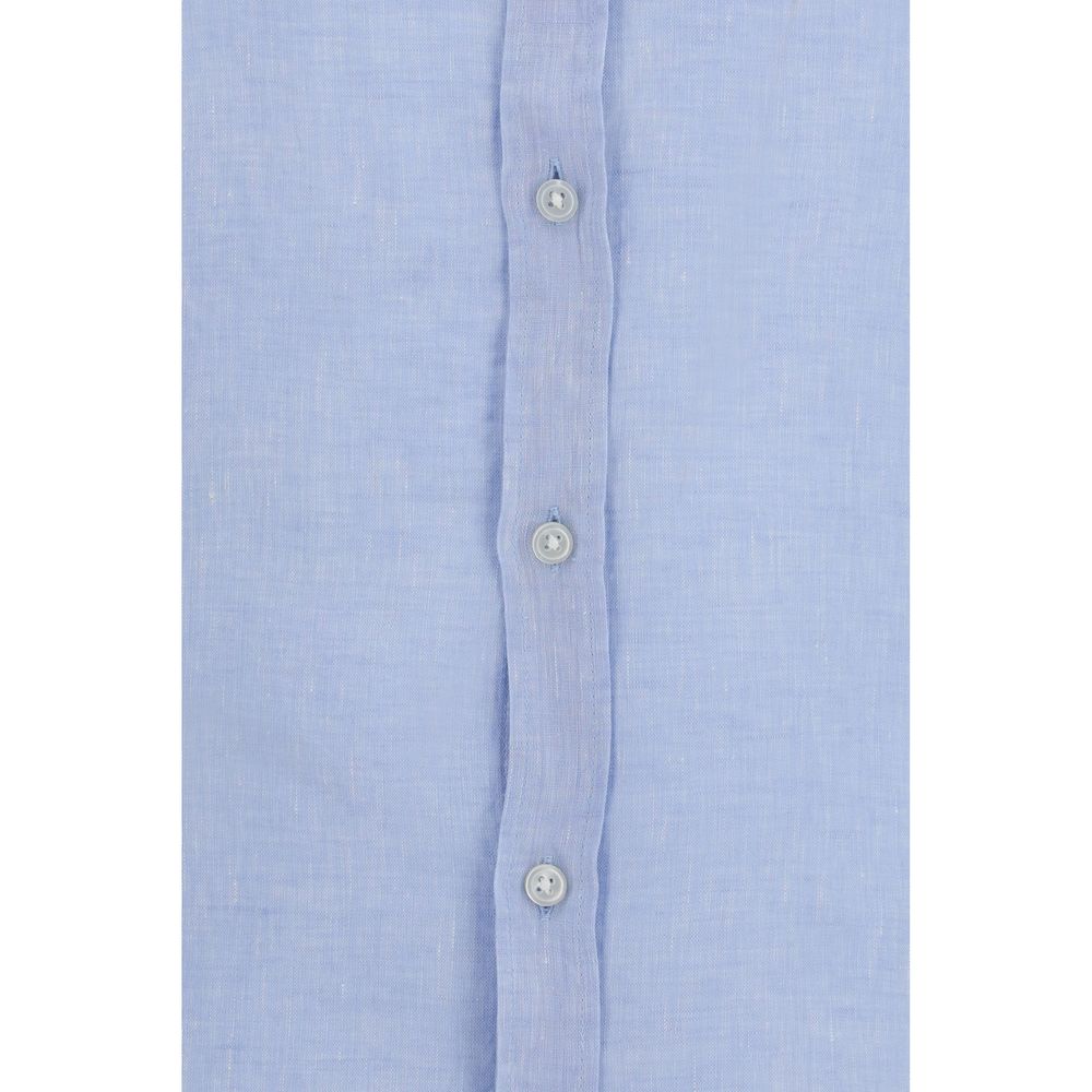Blue Linen Dress Shirt