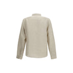 Beige Linen Dress Shirt