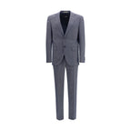 Blue Viscose Two-Piece Suit