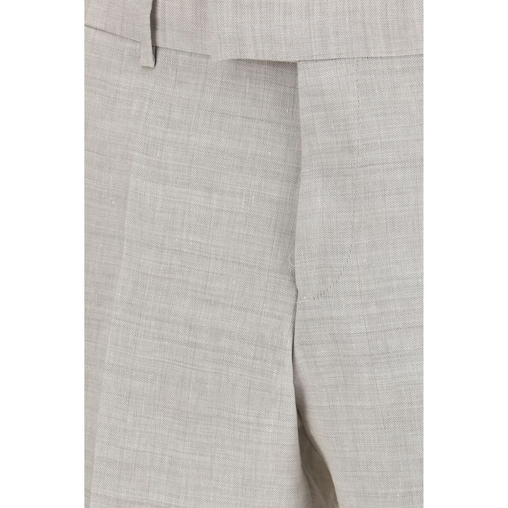 Gray Linen Two-Piece Suit