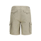 Beige Cotton Bermuda Shorts
