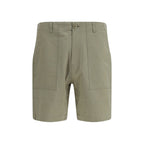Bicolor Cotton Bermuda Shorts