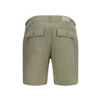 Bicolor Cotton Bermuda Shorts