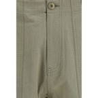 Bicolor Cotton Bermuda Shorts