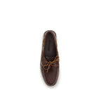 Brown Calf Leather Bos Taurus Slip-On Loafers