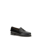 Black Calf Leather Bos Taurus Slip-On Loafers
