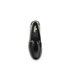 Black Calf Leather Bos Taurus Slip-On Loafers