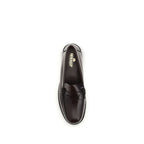 Brown Calf Leather Bos Taurus Slip-On Loafers