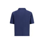 Blue Cotton Polo Shirt