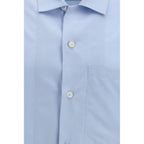 Umit Benan Blue Silk Shirt