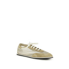 Dear Frances Beige Calf Leather Bos Taurus Low Top Sneakers