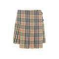 Beige Wool Oves Aries Mini Skirt